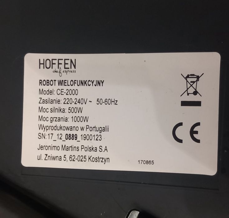 Hoffen Chef Express CE-2000 termomix