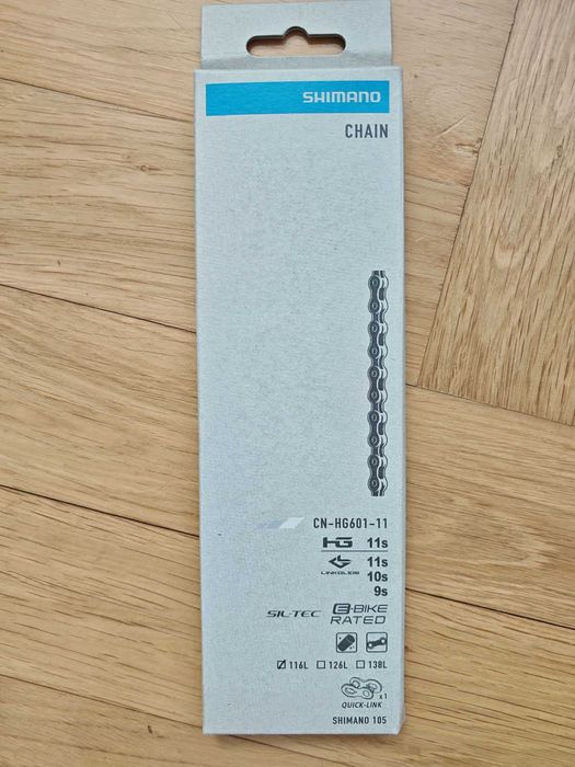 Łańcuch rowerowy Oryginał Shimano CN-HG601-11 11-biegowy 116 ogn. Spinka