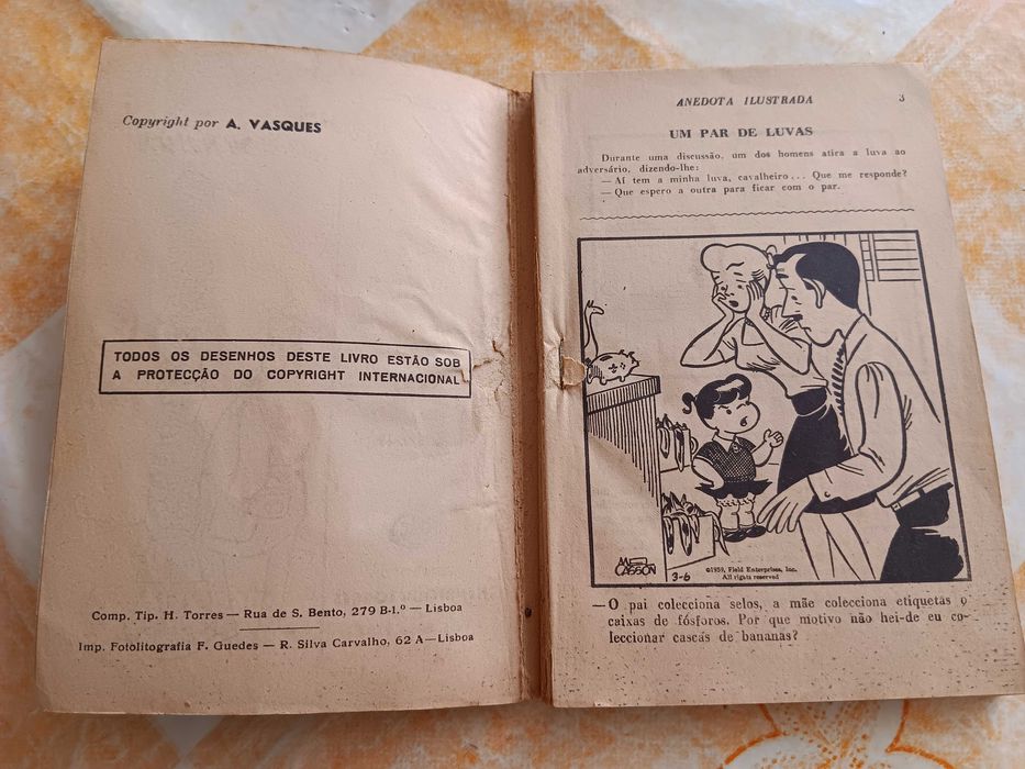 Livro de bolso humorístico "Anedota Ilustrada"