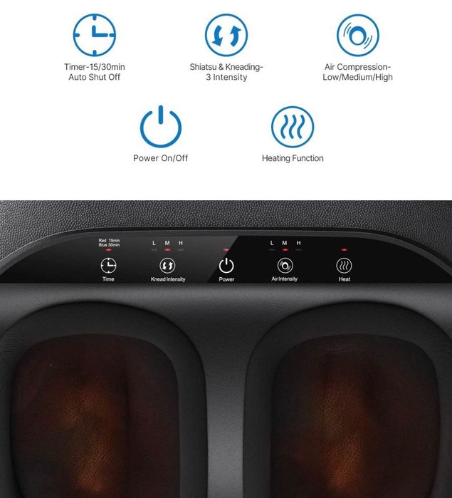 Massageador pés Shiatsu