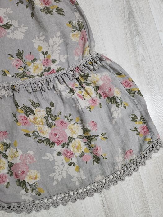 Льняное ярусное платье миди оверсайз Francesca Bettini лён