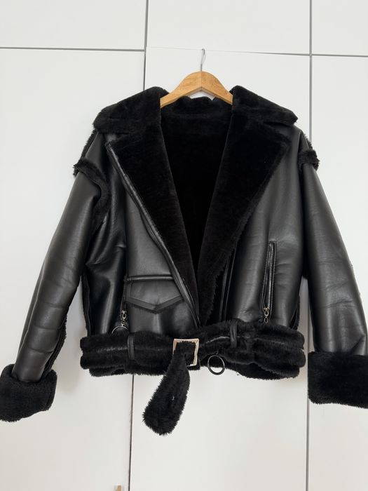 Дублянка чорна, куртка зимова