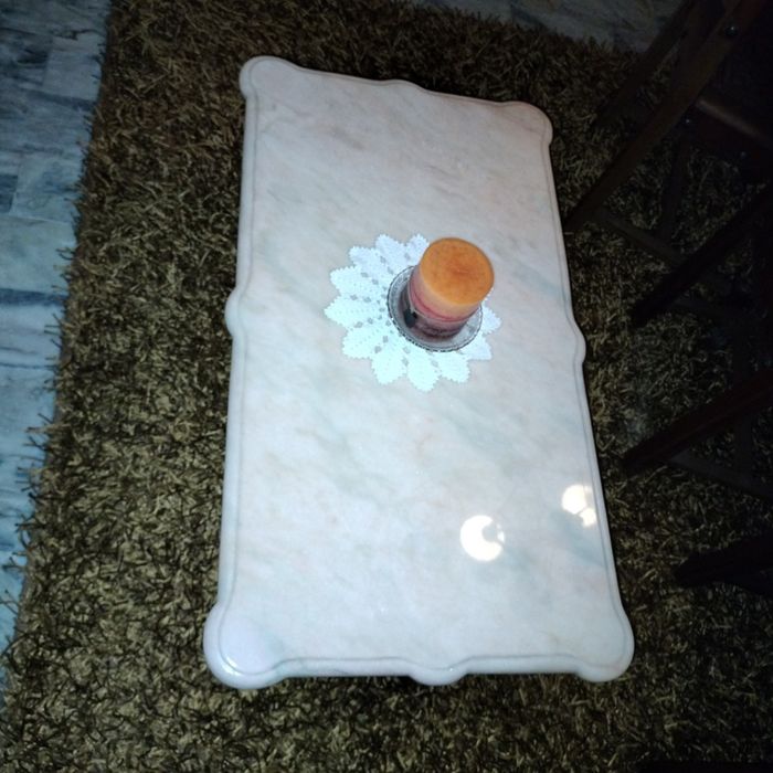 Mesa de mármore de decoração