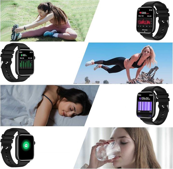 Smartwatch dla iPhona Czarny