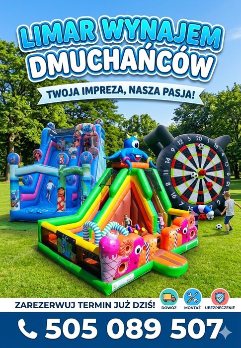 Wynajem dmuchańców- zabawa dla dzieci na każdą okazje !