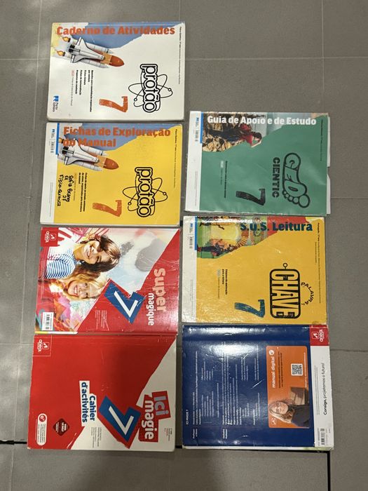 Manuais e cadernos de atividde 7 ano