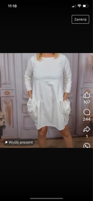 Sukienka z materiału Punto
