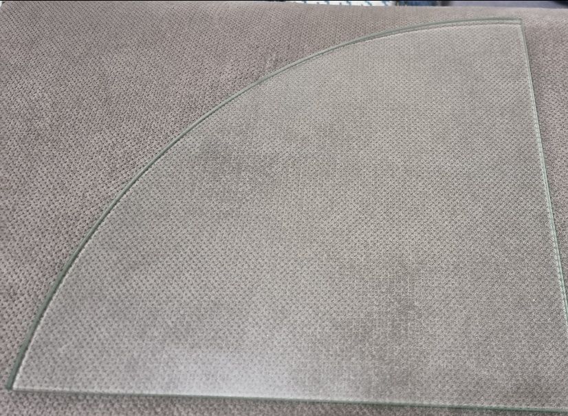 Półka szyba półokrągła narożna hartowana 5mm 30x30cm