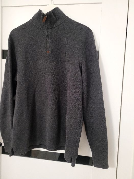 Szary ciepły swetr z golfem Ralph Lauren, rozm.L.