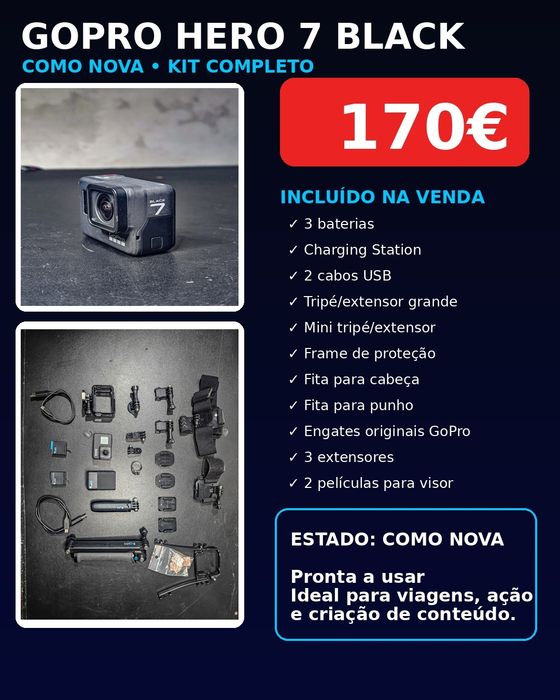 GOPRO 7 BLACK como nova