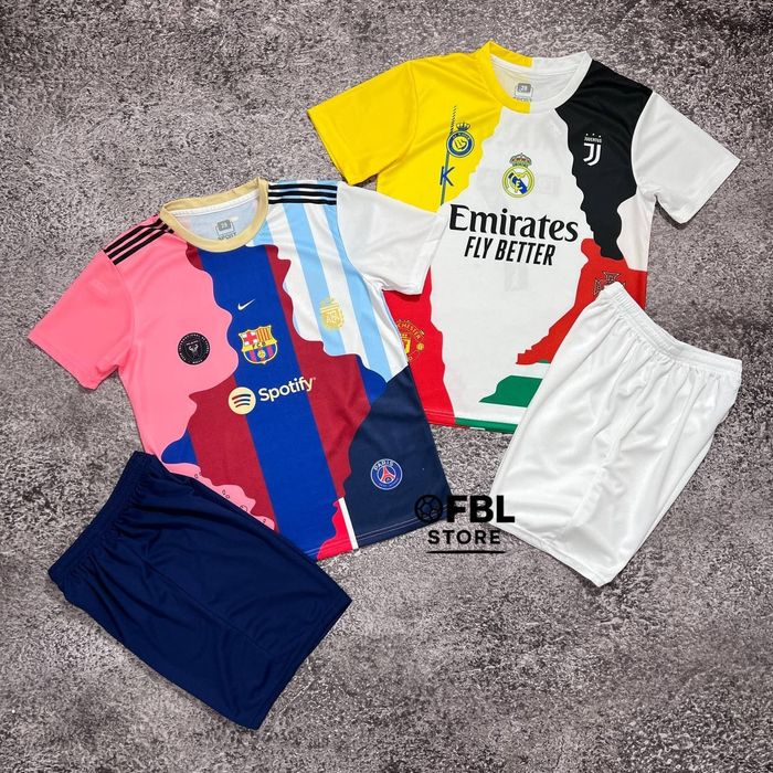 Дитяча футбольна форма з принтом Роналдо 7 та Мессі 10
