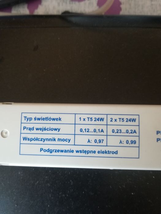 Statecznik sterownik driver 1XT5 2XT5 Świetlówka 24W