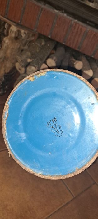 Kanka emaliowana, stara,retro,PRL,doniczka,ozdoba