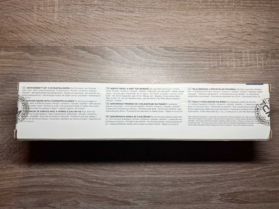 Набір склянок з дощечкою Tchibo для кріпких напоїв