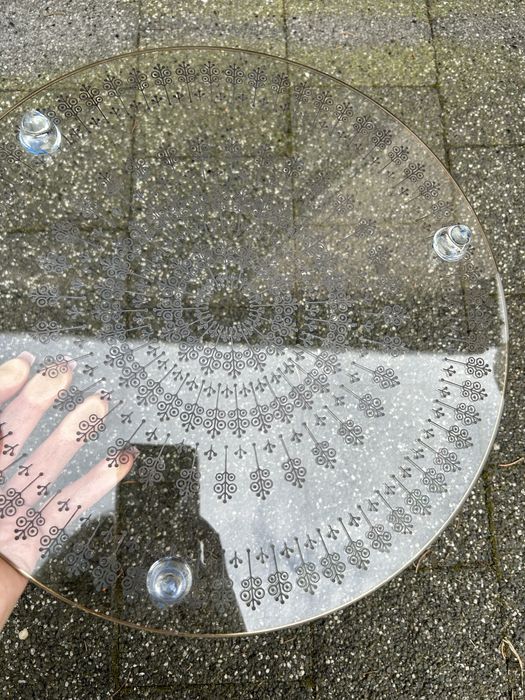 Patera Vintage filigranowe szkło