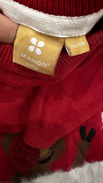 Свитшот свитер новогоднее котон next  мальчика 74 см 6-9 месяцев