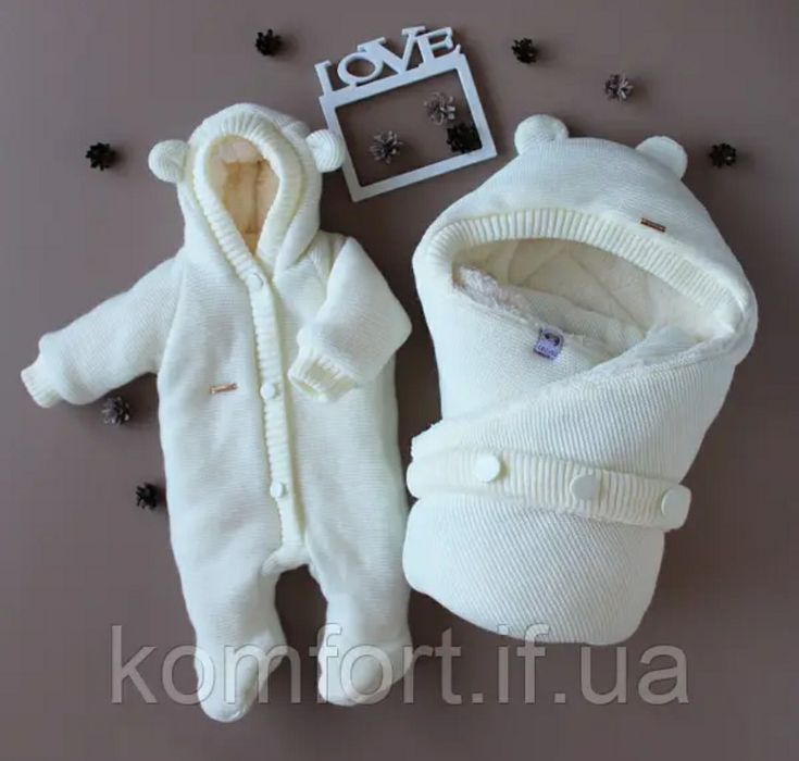 Конверт для новонародженого "Молочний мiшутка"