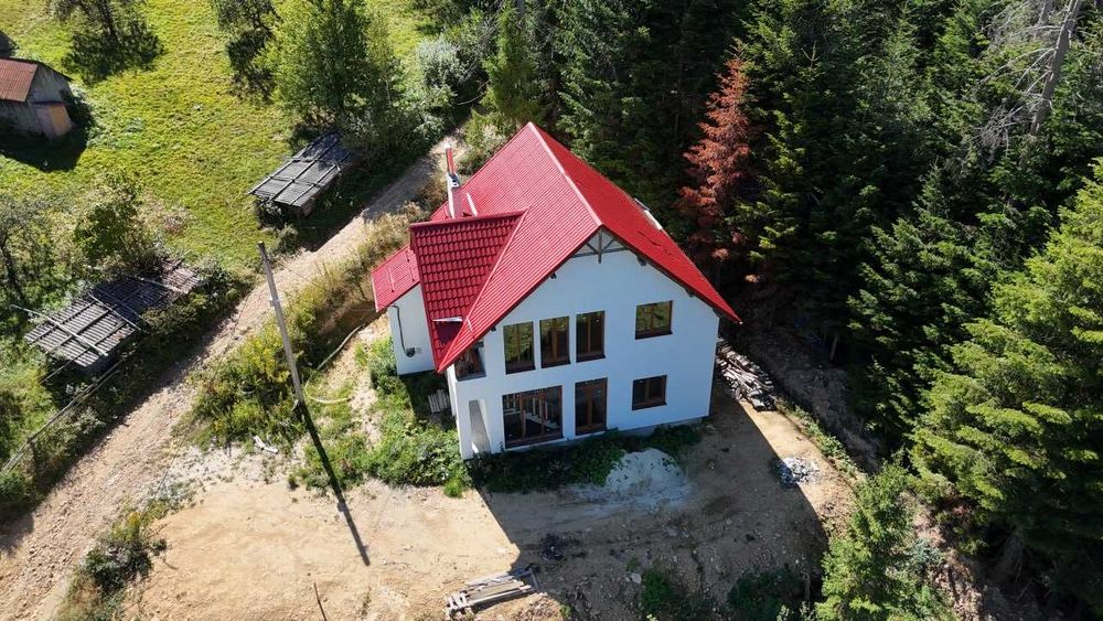 Сучасний будинок біля Карпатського національного парку у Микуличині