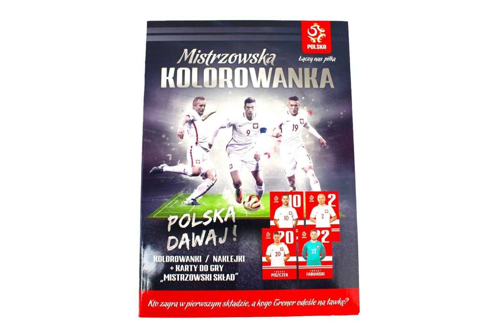 Piłkarska kolorowanka A4 z naklejkami Mistrzowska kolorowanka PZPN