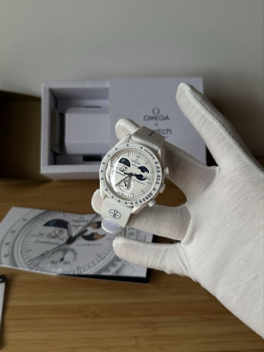 Zegarek Swatch x Omega Bioceramic MoonSwatch Mission to Earthphase Moonshine Gold *Okazja*