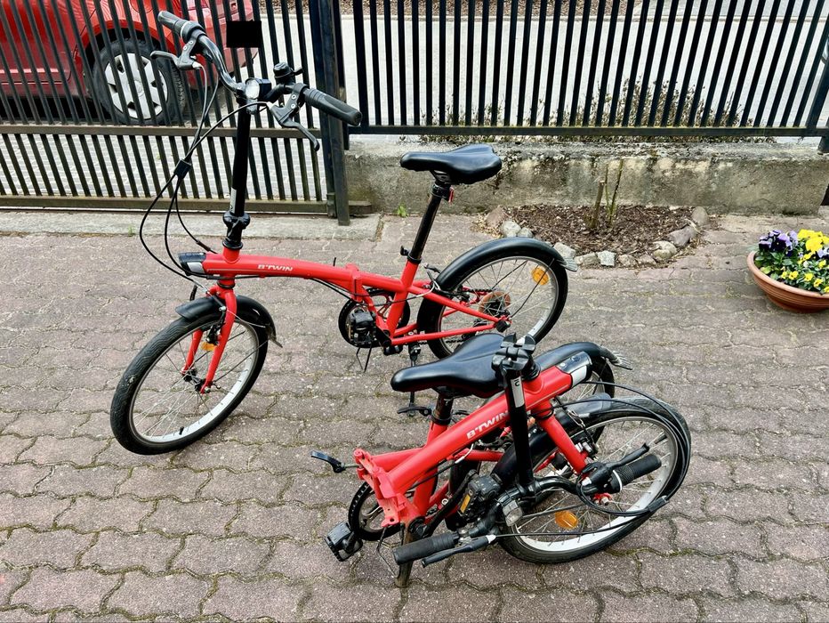Rower składany Decathlon BTWIN Tilt 120 czerwony składak