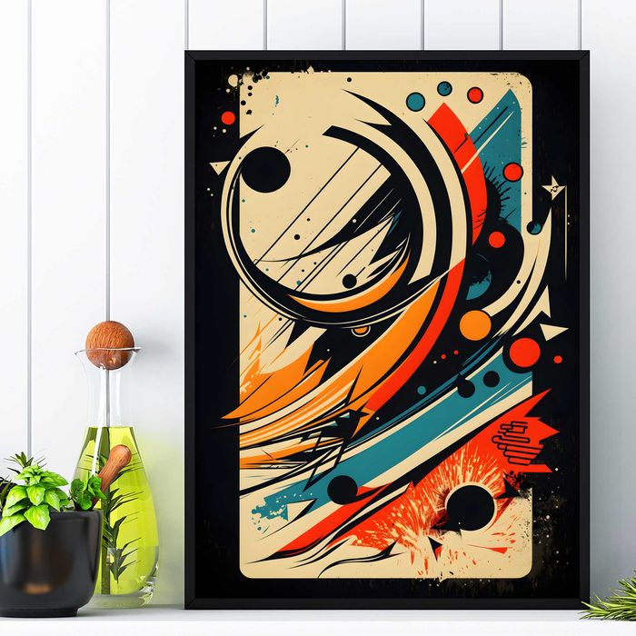 plakat abstrakcja 3d, plakat obraz do pokoju trójwymiarowa abstrakcja