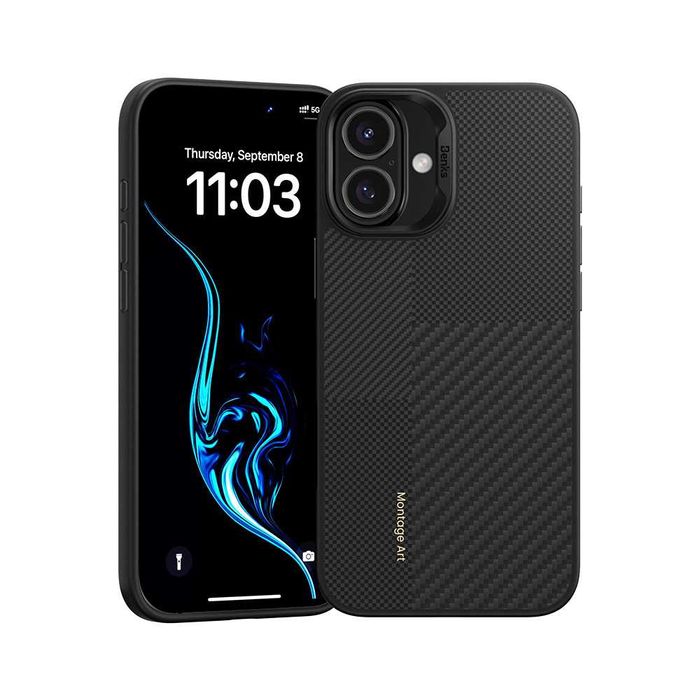 Benks Etui Montage Magnetic Armor Pro Kevlar do iPhone 16 Plus czarny
