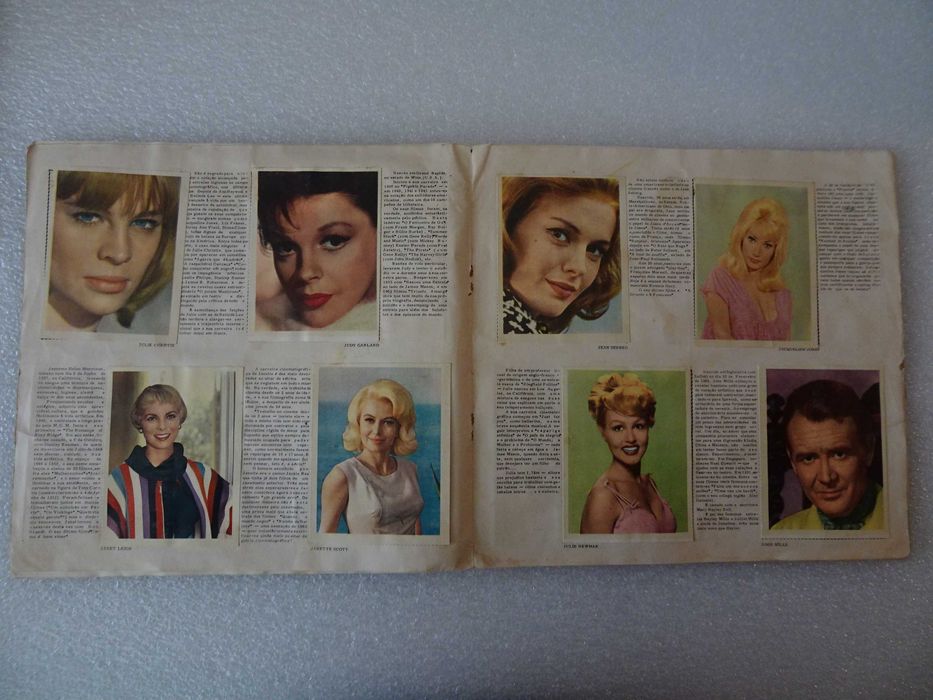 Caderneta de cromos Artistas de Cinema (faltam 13 cromos)