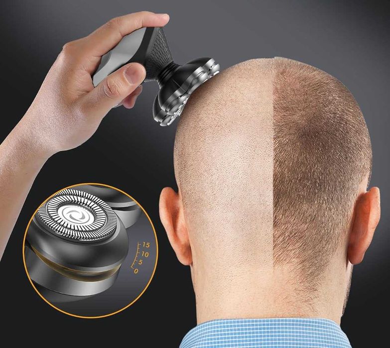 Golarka 7D KIBIY MS-682 IPX7 LED USB zestaw do łysiny głowy brody