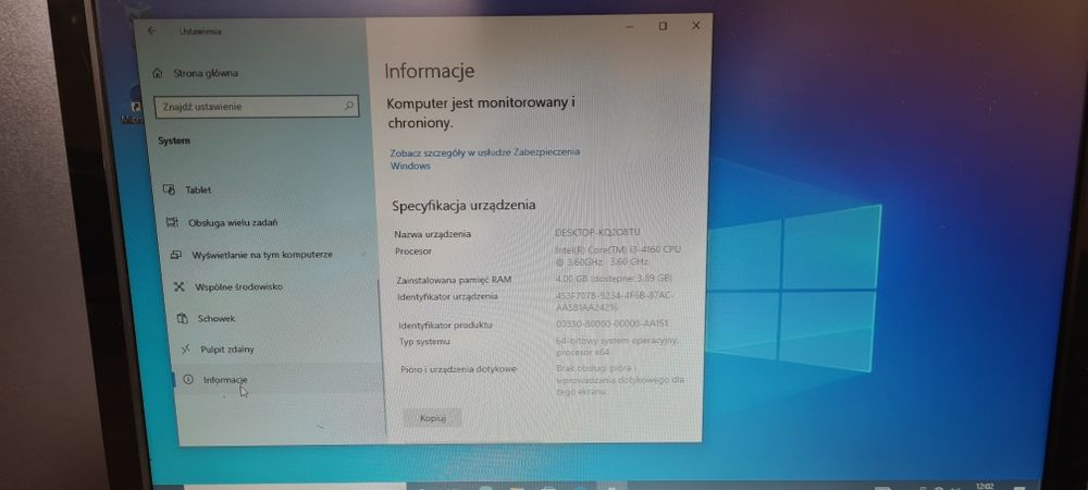 Fujitsu ESPRIMO P7a E90 + z Monitorem  Asus 18,5'
