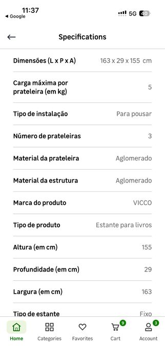 Estante em escada Leroy Merlin 163x165