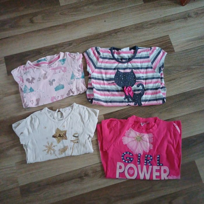 Paczka ubrań ciuchow dla dziewczynki koszulki bluzki tunika sukienka