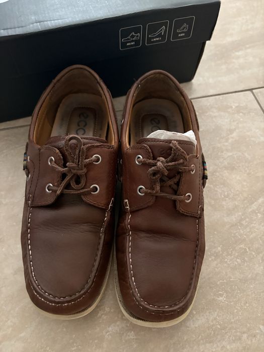 Buty skórzane ecco brązowe
