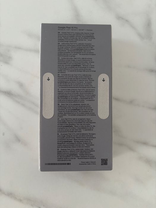 Telefon Google Pixel 10 Pro 128GB Nowy 5G Obsidian