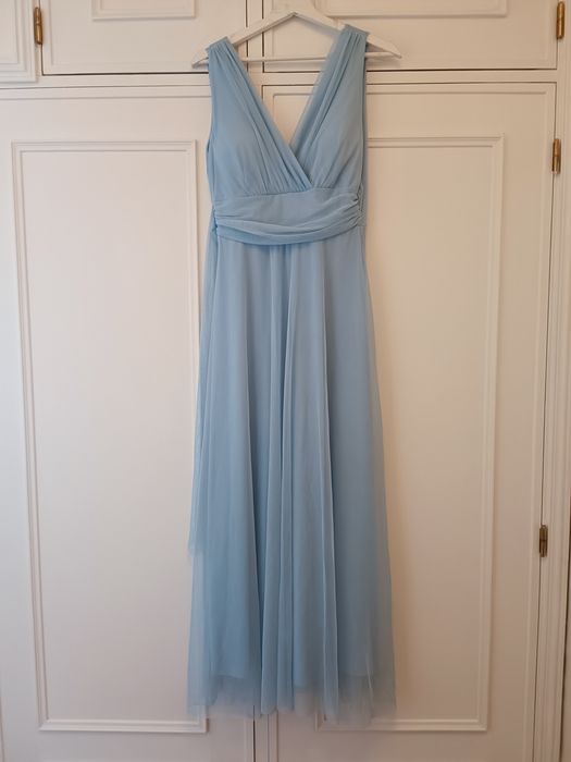 Vestido cerimónia azul claro