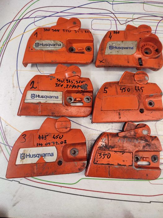 Piła pilarkaHusqvarna 450 osłona pokrywa sprzęgła hamulca OPOLE