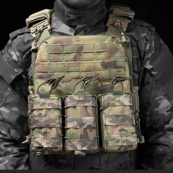 Плитоноска з кордури Gen.2 МУЛЬТИКАМ в комплектації підсумків