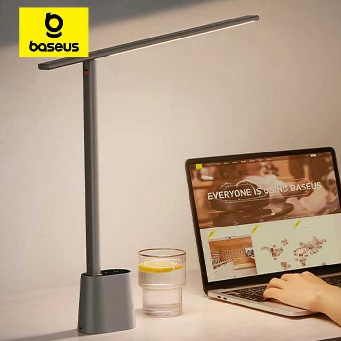 Настільна лампа Baseus LED Desk Lamp Grey | Сіра | НОВА