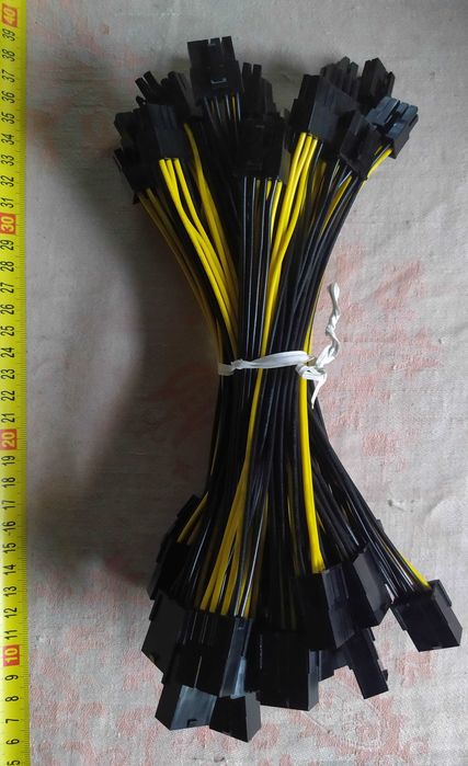 50/70 см модульний кабель живлення відеокарт 6 pin на 6+2 (8) якісний