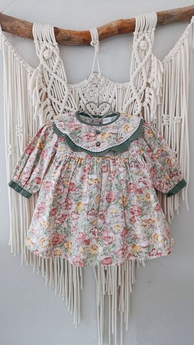 Vintage sukienka retro styl Boho kwiaty roz.80