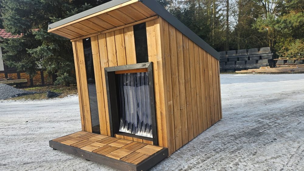 Nowoczesna buda dla psa XXL ocieplona