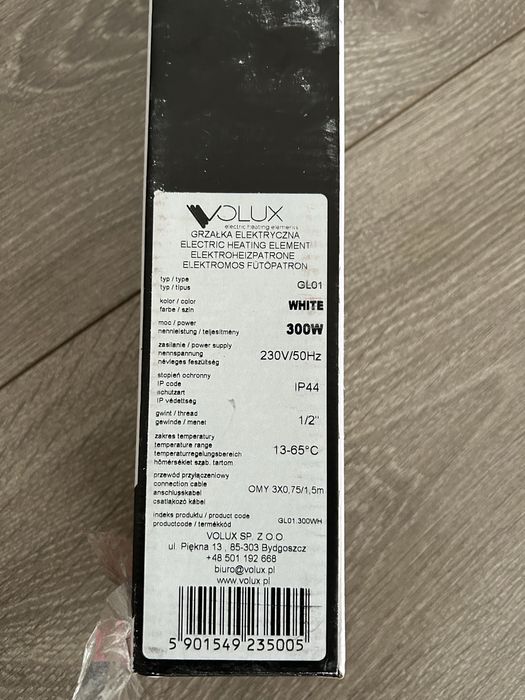 Grzejnik elektryczny + grzałka Volux