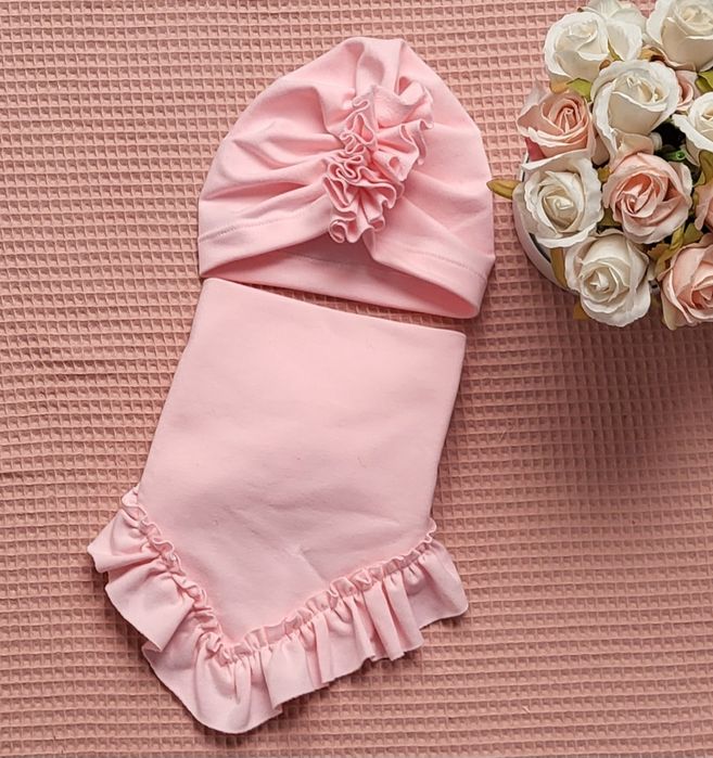 Turban pojedynczy I chusta z falbankami 42