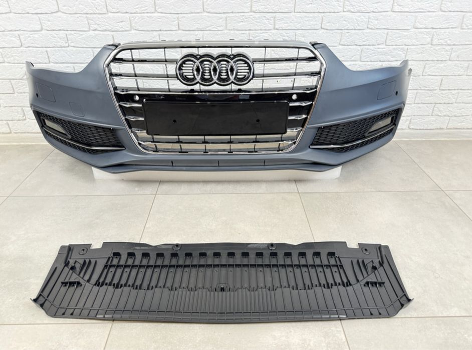 Бампер передний S-Line Audi A4 B8 2012-2015 комплектный ауди а4 б8