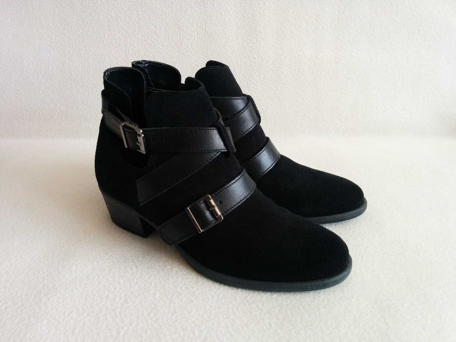 ESPRIT botki z zamszu naturalnego - damskie buty