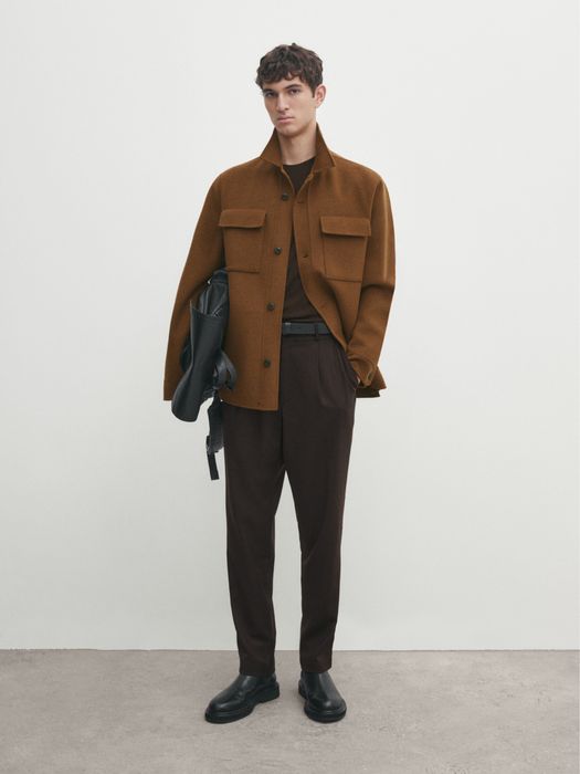 вовняний жакет Massimo Dutti