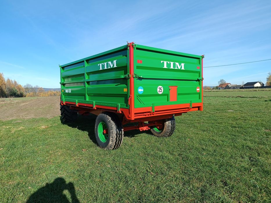 Przyczepa wywrotka jednoosiowa i Tandem, wysokie składowanie