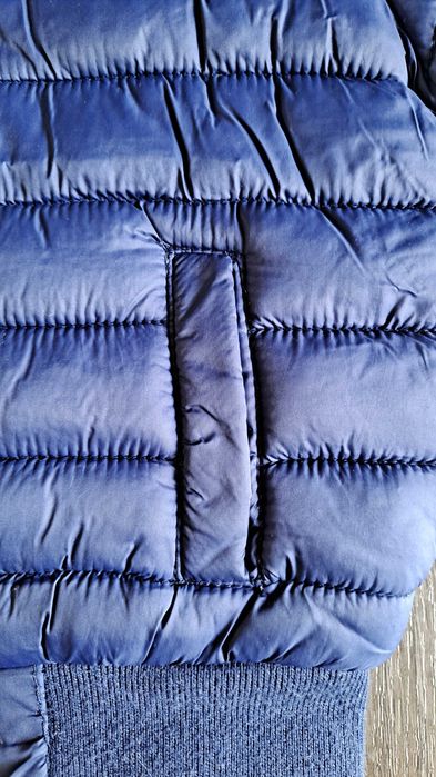 Casaco de frio acolchoado azul