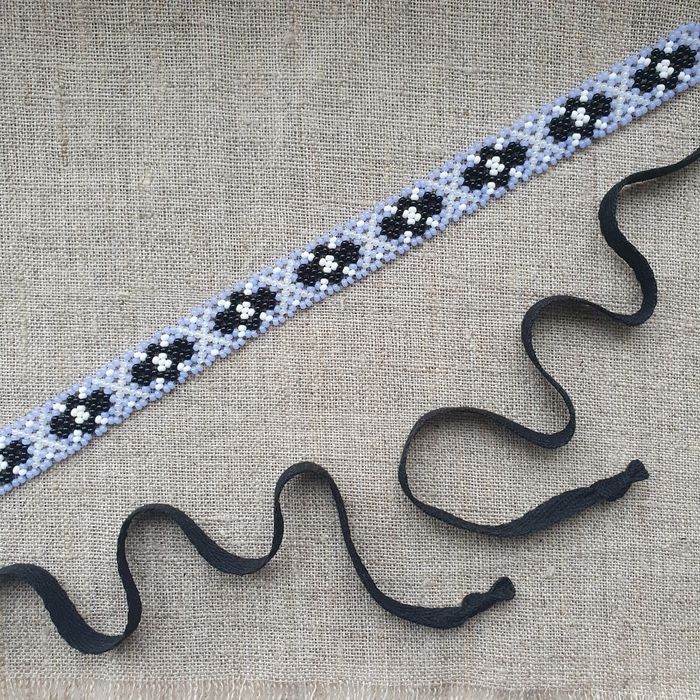 Силянка чокер стрічковий ґердан намисто з бісеру