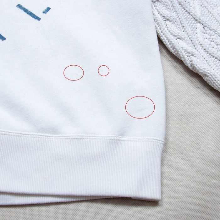 Polo Ralph Lauren Knitted sleeve white cotton blend sweatshirt bluza L